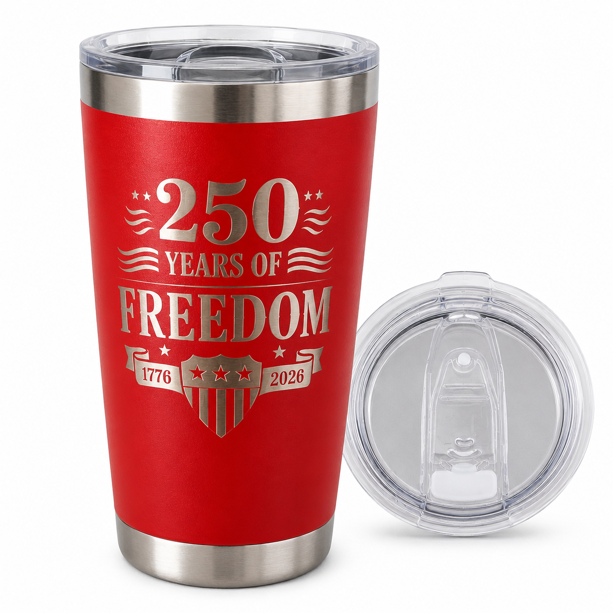 America's 250 Years of Freedom Red Tumbler