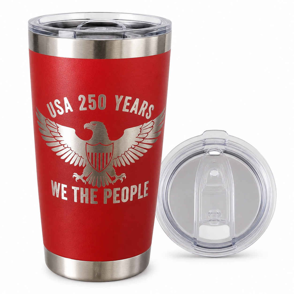 20 Ounce Stainless Steel Red Eagle 250th Tumbler
